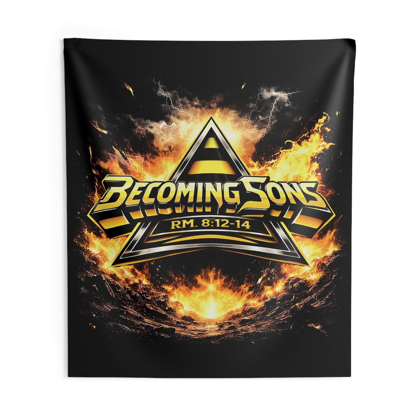 Becoming Sons - Stryper Shield Logo Indoor Wall Tapestries - Image 4