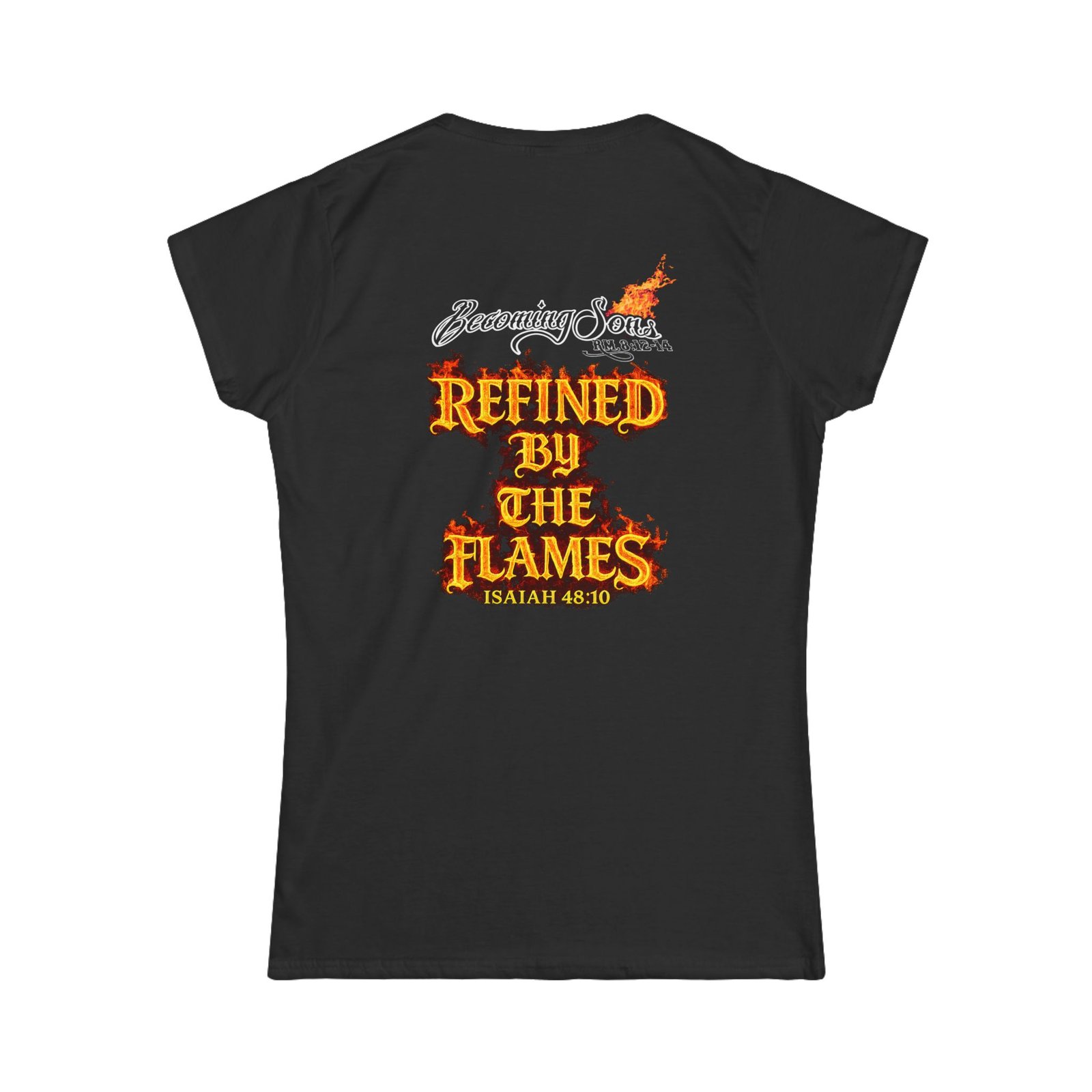 Becoming Sons - Refined By The Flames Women's Short Sleeve Tshirt (2-Sided) - Image 2