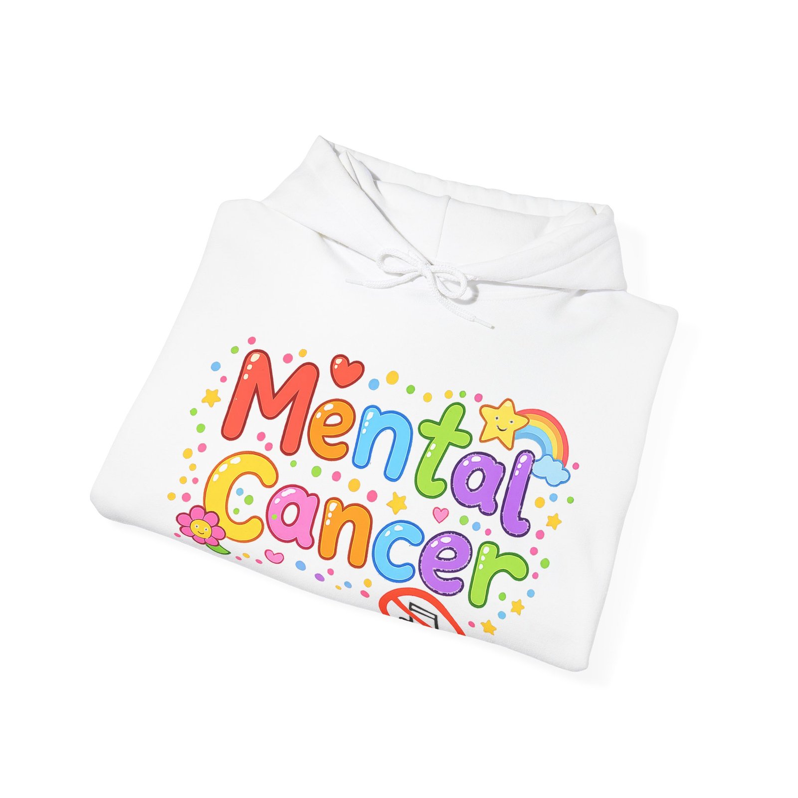 Mental Cancer - Happy Pullover Hooded Sweatshirt - Image 8