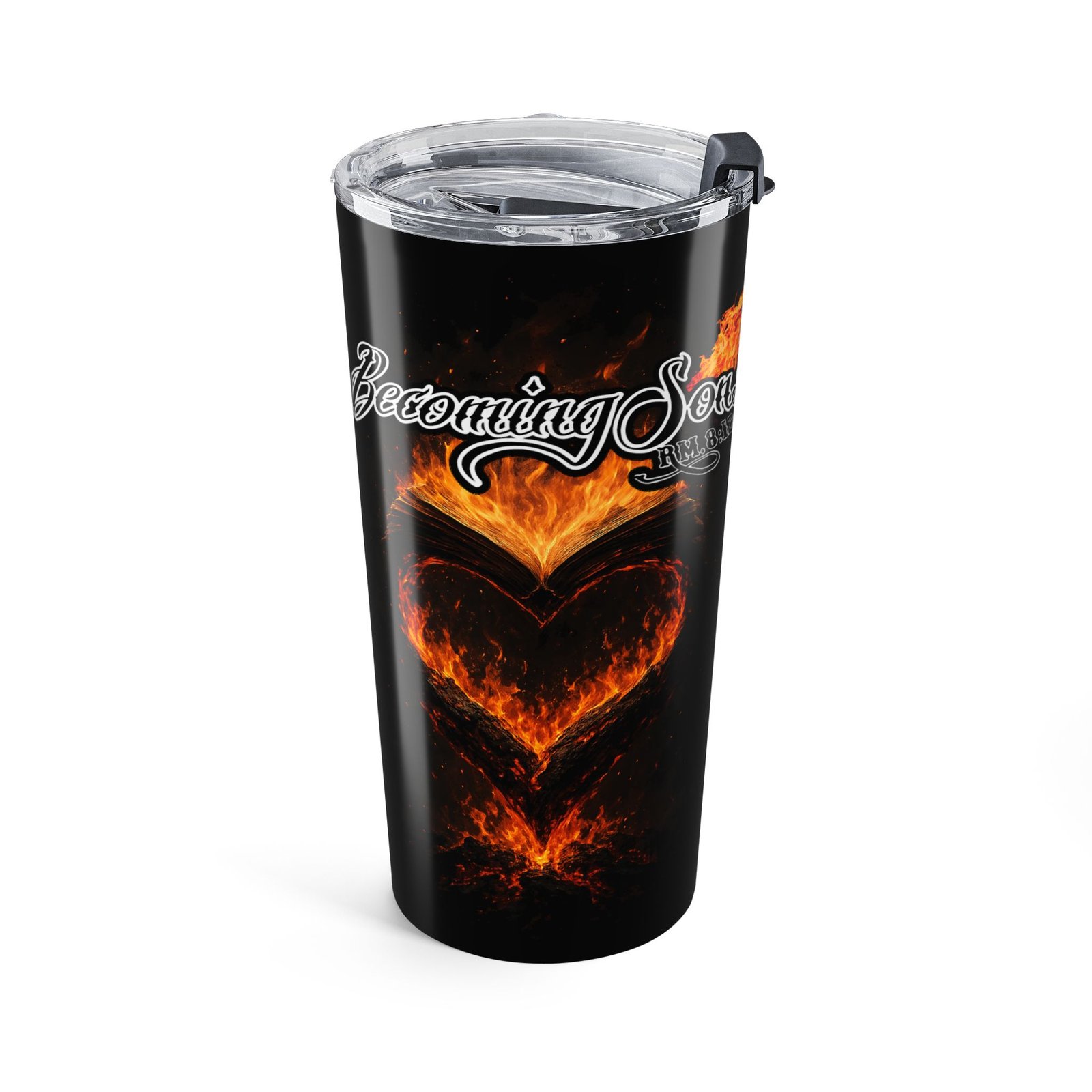 Becoming Sons - Hidden Truth (Flaming Heart) 20oz Stainless Steel Tumbler