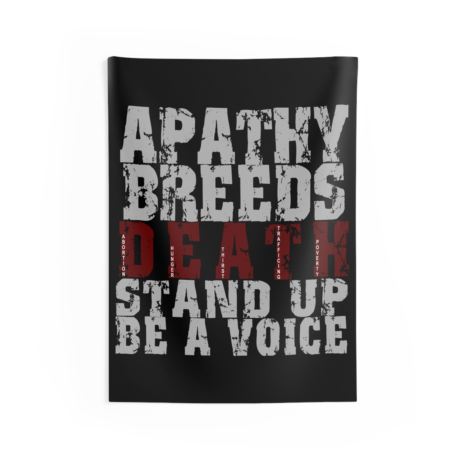 Rock For Life - Apathy Indoor Wall Tapestries