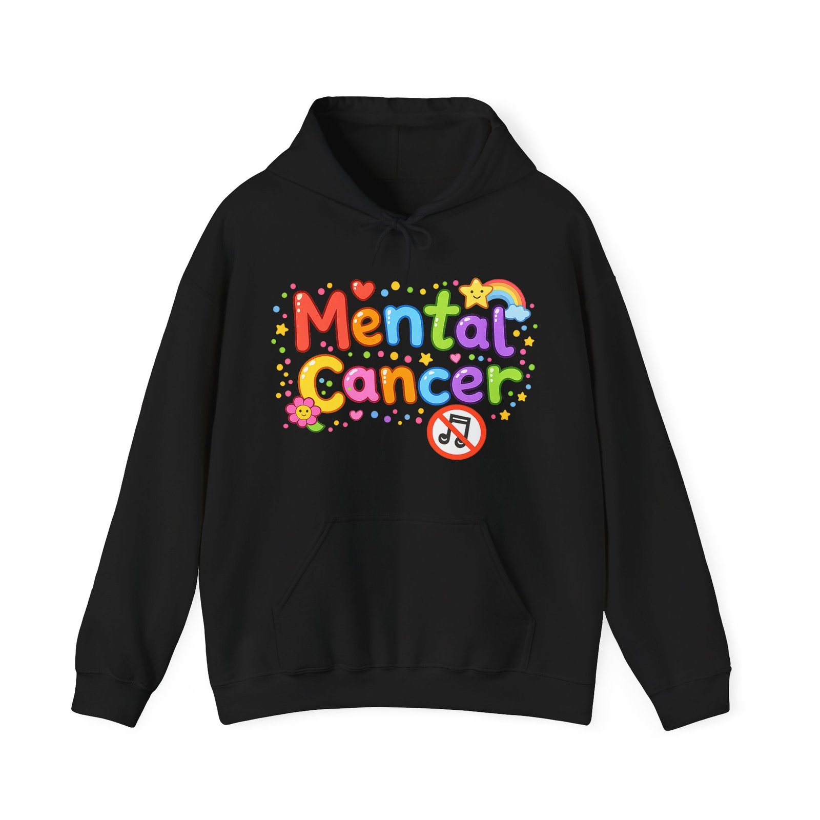 Mental Cancer - Happy Pullover Hooded Sweatshirt