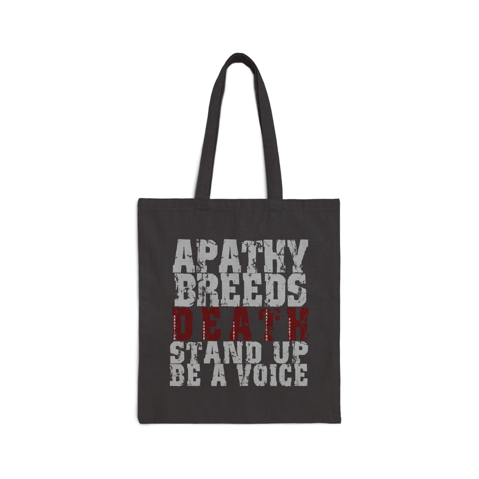 Rock For Life - Apathy Cotton Canvas Tote Bag - Image 2