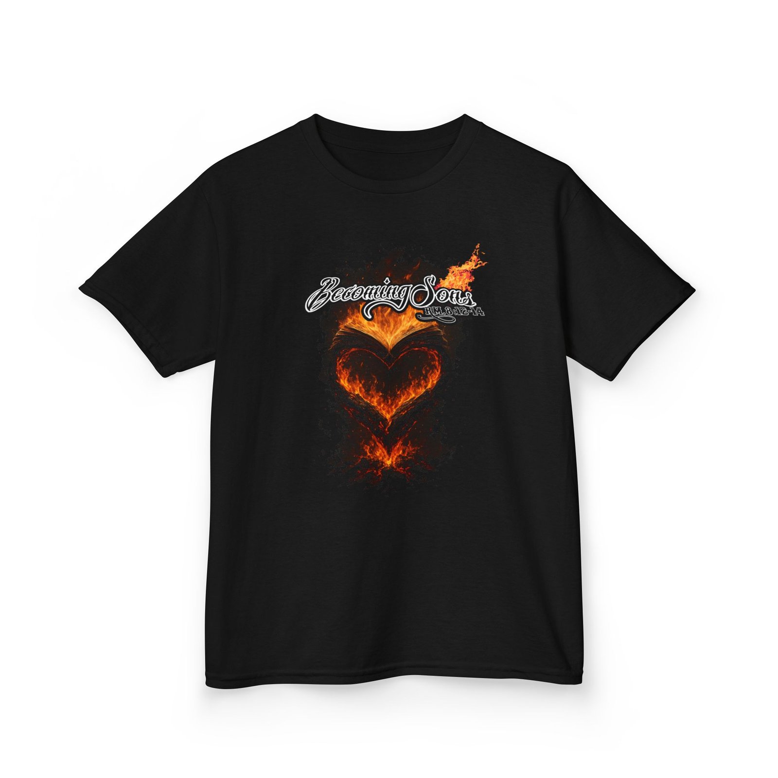 Becoming Sons - Hidden Truth (Flaming Heart) Children's Short Sleeve Tshirt (2-Sided) - Image 3