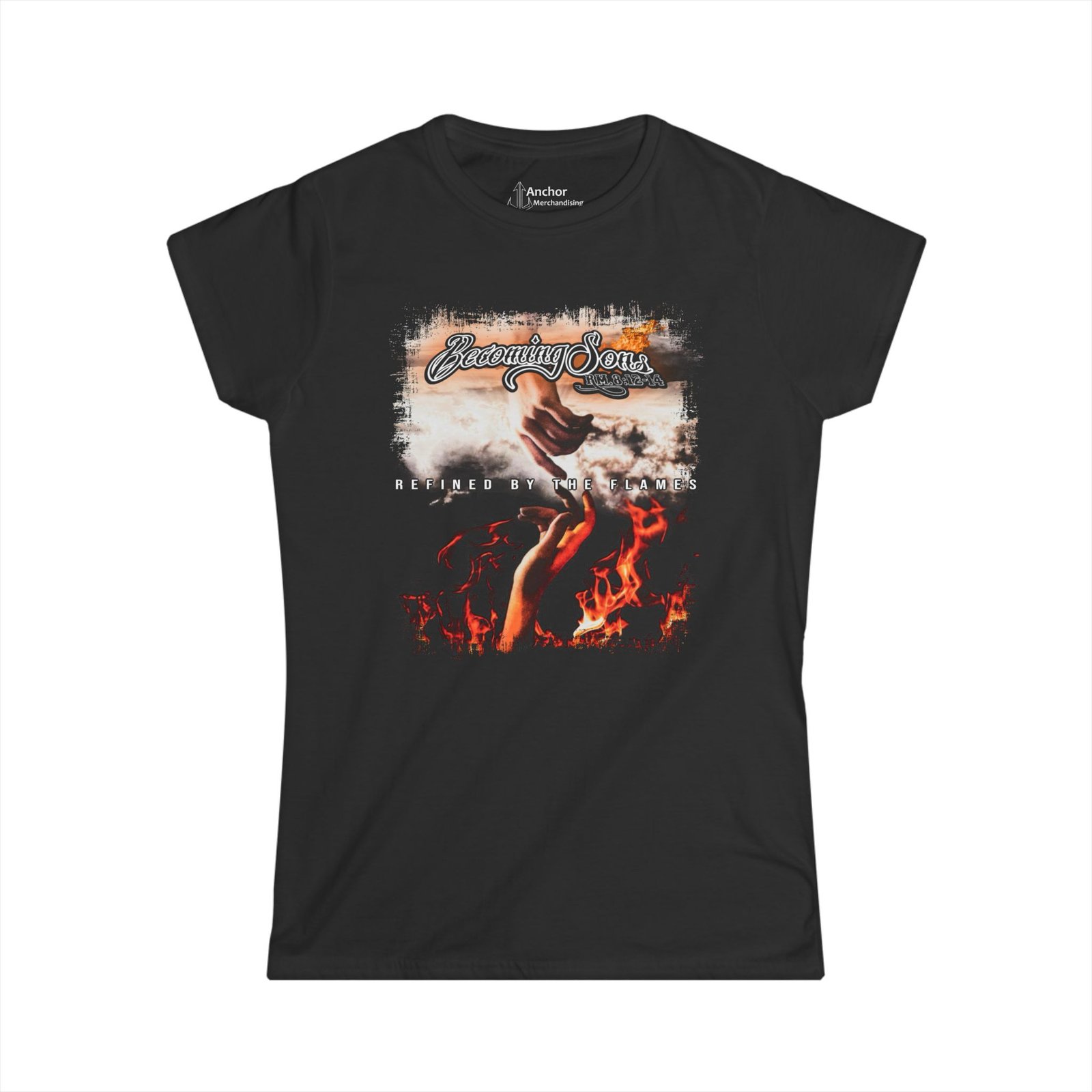 Becoming Sons - Refined By The Flames Women's Short Sleeve Tshirt (2-Sided)
