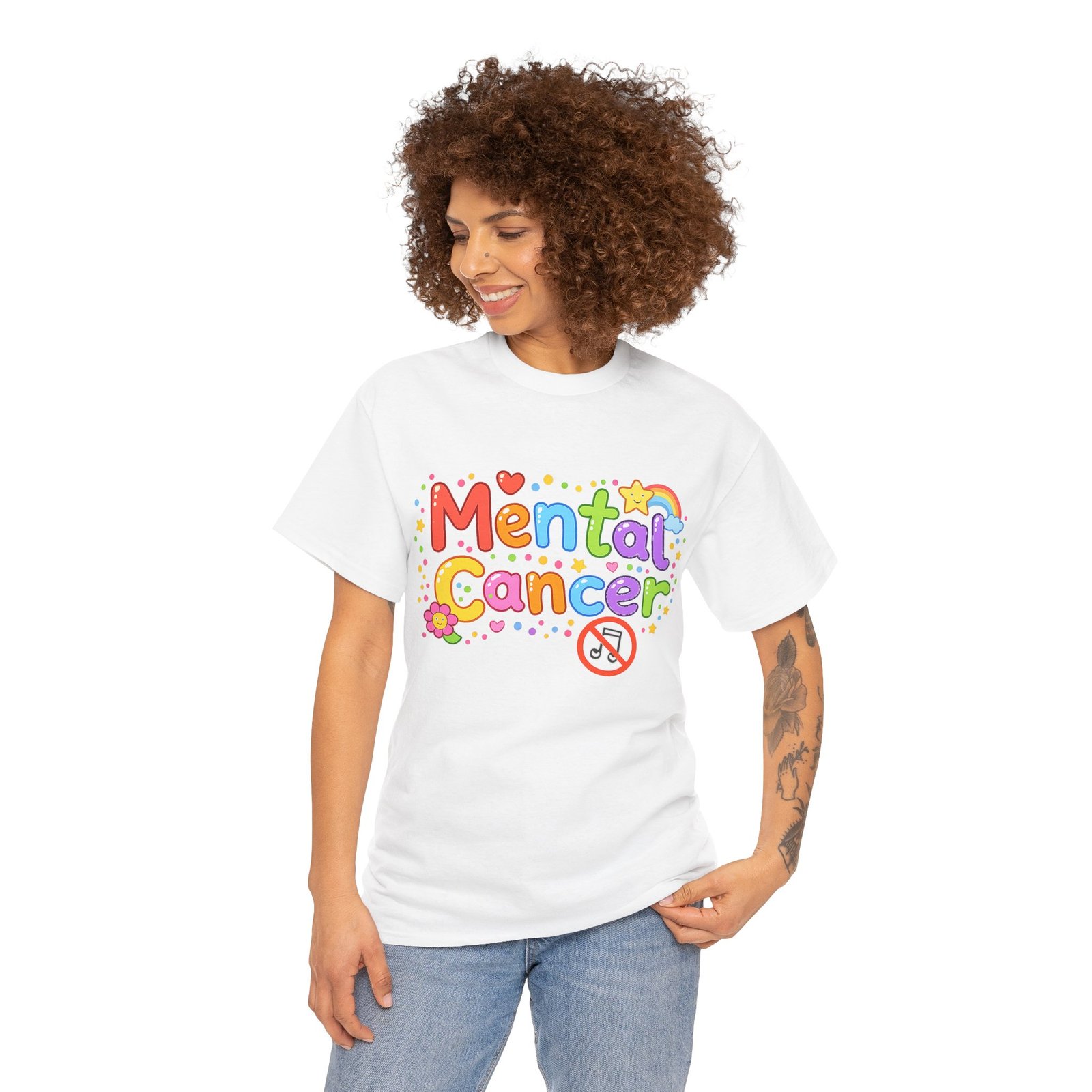 Mental Cancer - Happy Short Sleeve T-shirt - Image 11