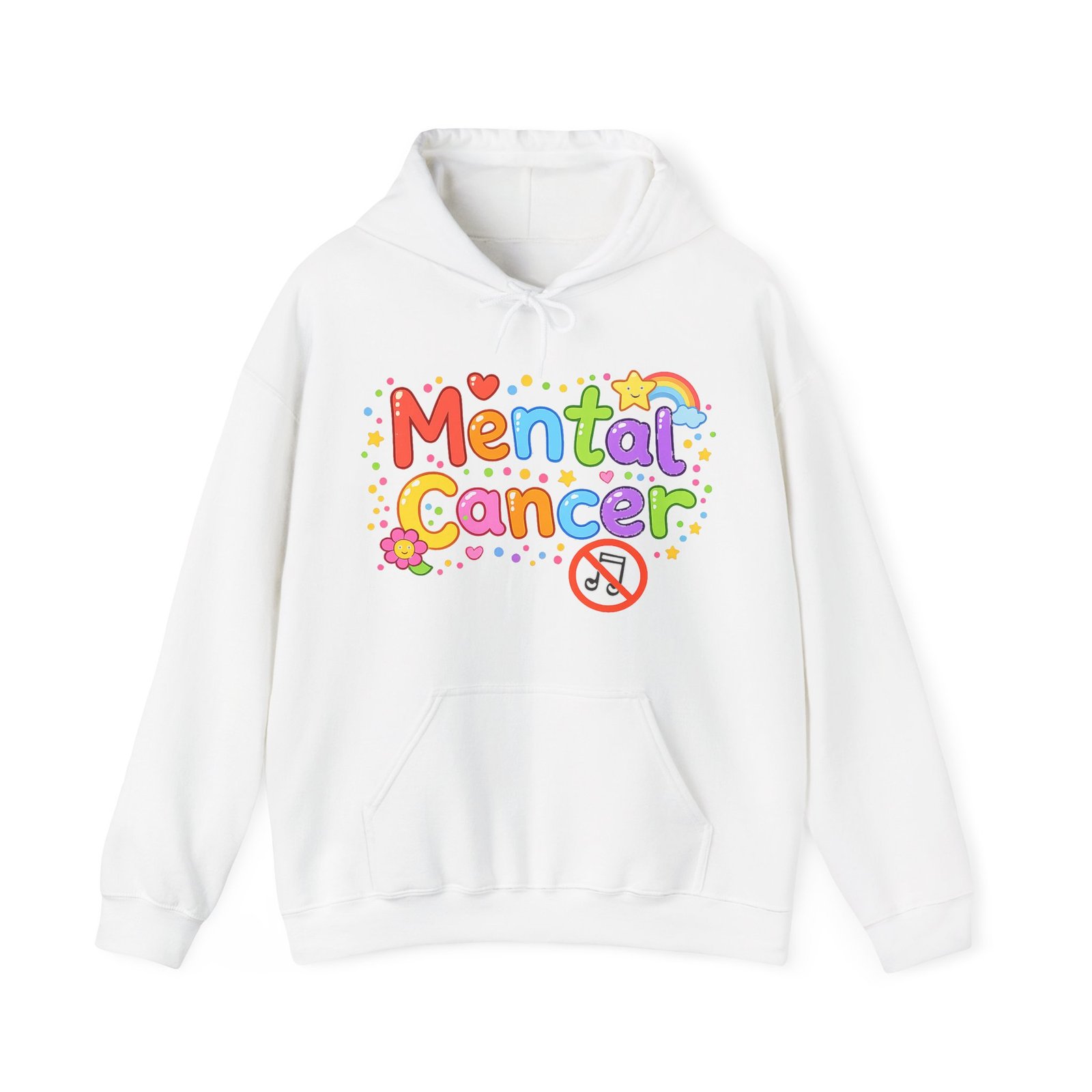 Mental Cancer - Happy Pullover Hooded Sweatshirt - Image 5