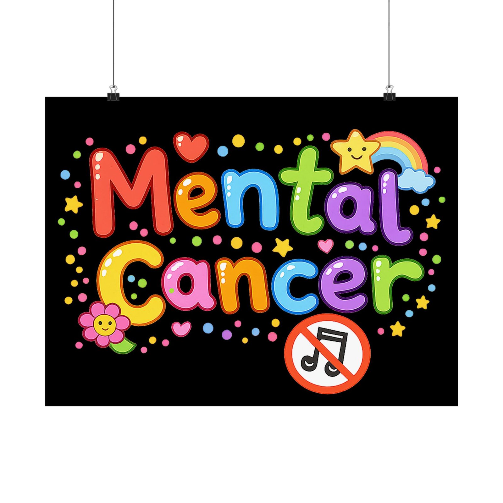 Mental Cancer - Happy Poster Prints (210gsm) - Image 2