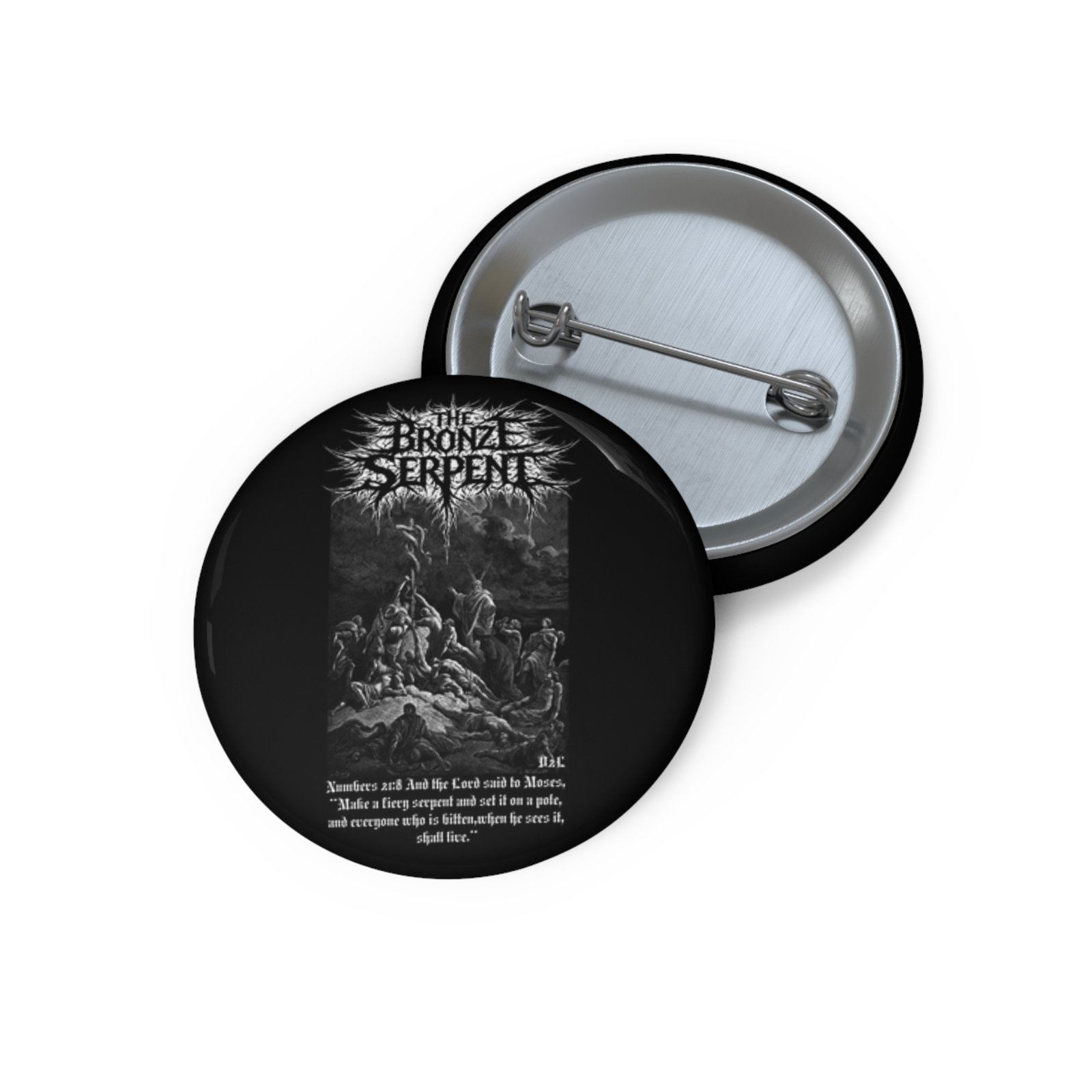Deathcore2lifecore - The Bronze Serpent Pin Buttons