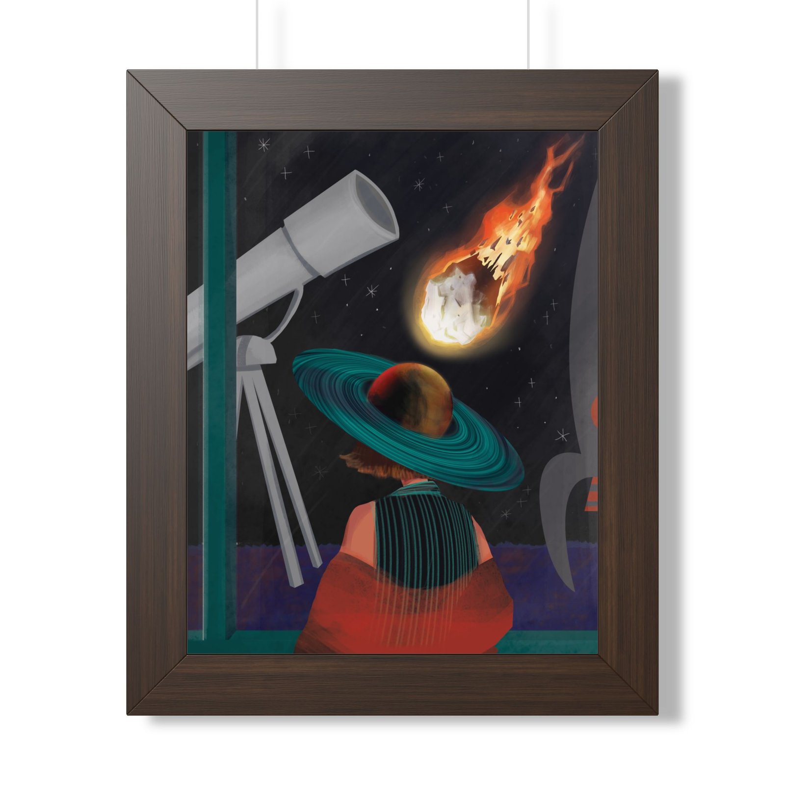 Jenna De La Paz - The Space Between Vertical Framed Giclee Print