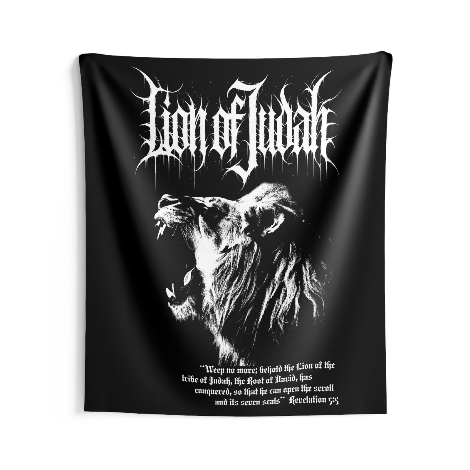 Deathcore2lifecore - Lion Of Judah Indoor Wall Tapestries