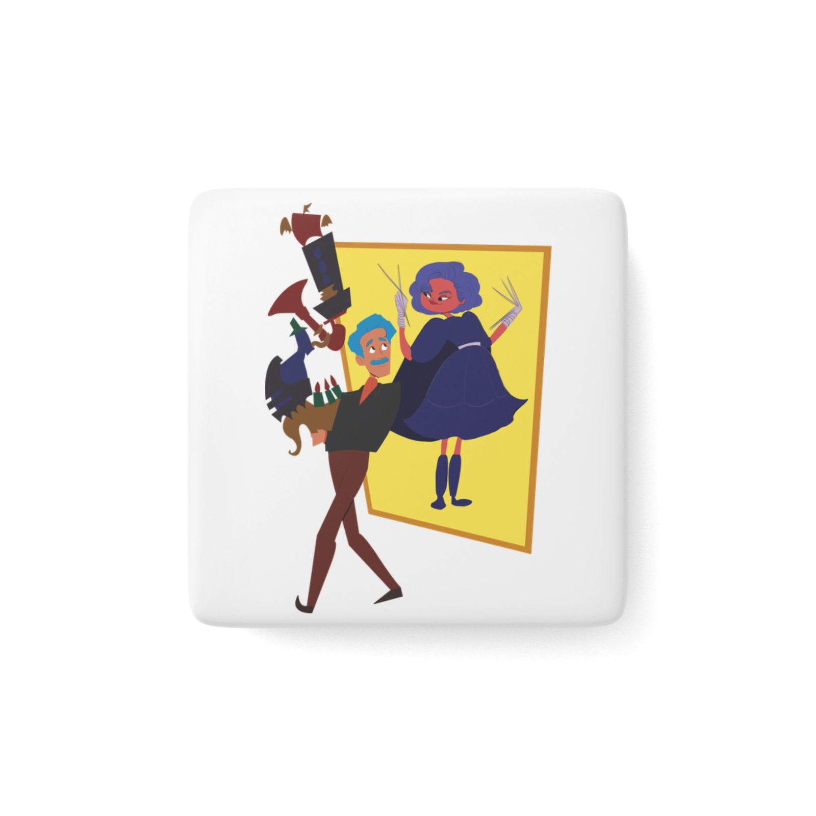 Jenna De La Paz - Curio - Porcelain Magnet, Square