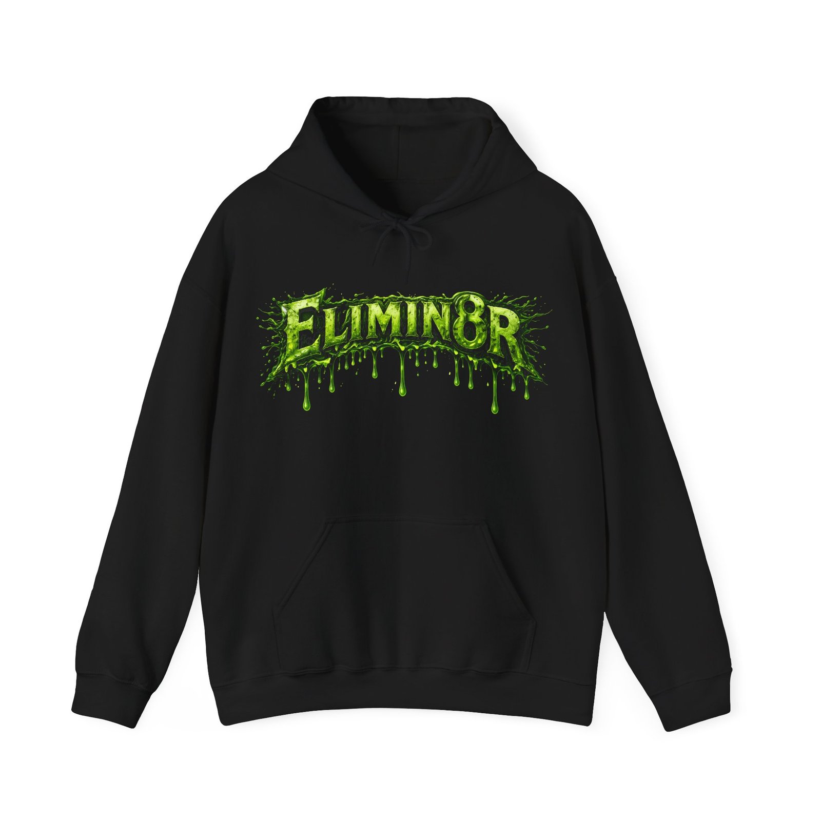 Elimin8r - Dripping Green Logo Pullover Hooded Sweatshirt