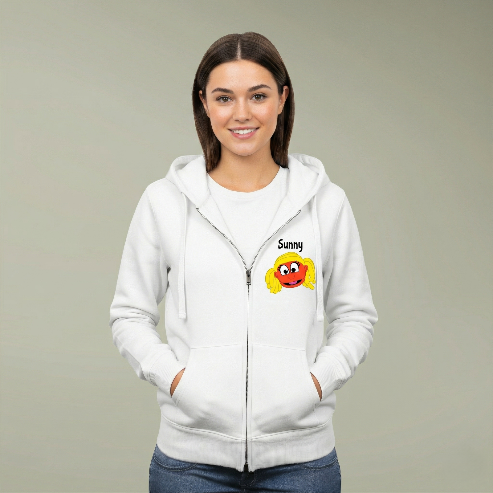 Dinx The Puppet - Sunny Full-Zip Hooded Sweatshirt