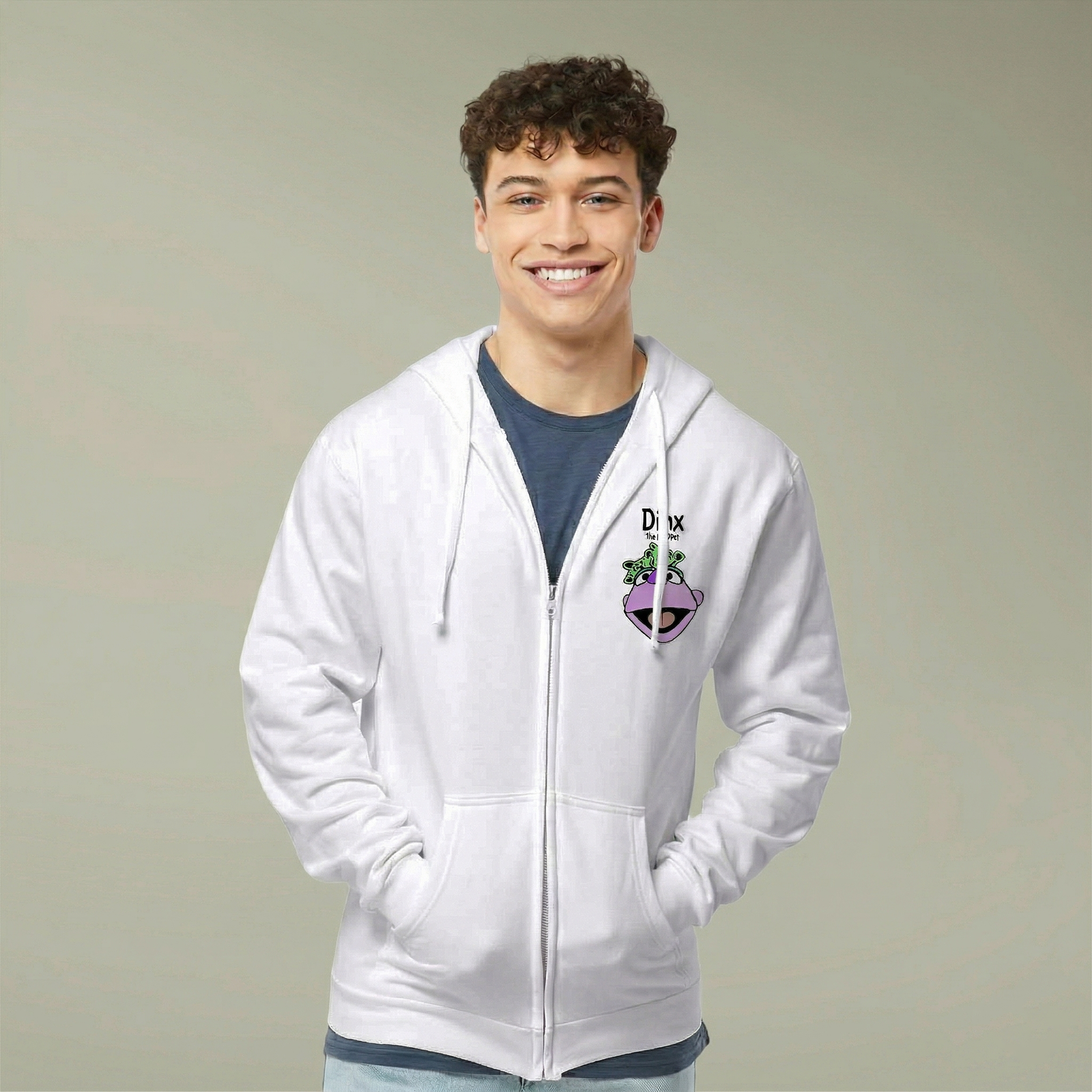 Dinx The Puppet Full-Zip Hooded Sweatshirt