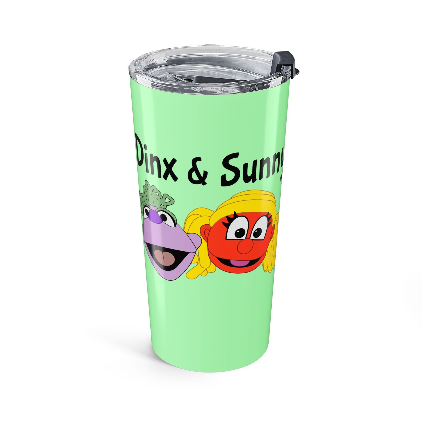 Dinx The Puppet - Dinx & Sunny 20oz Stainless Steel Tumbler (Green)