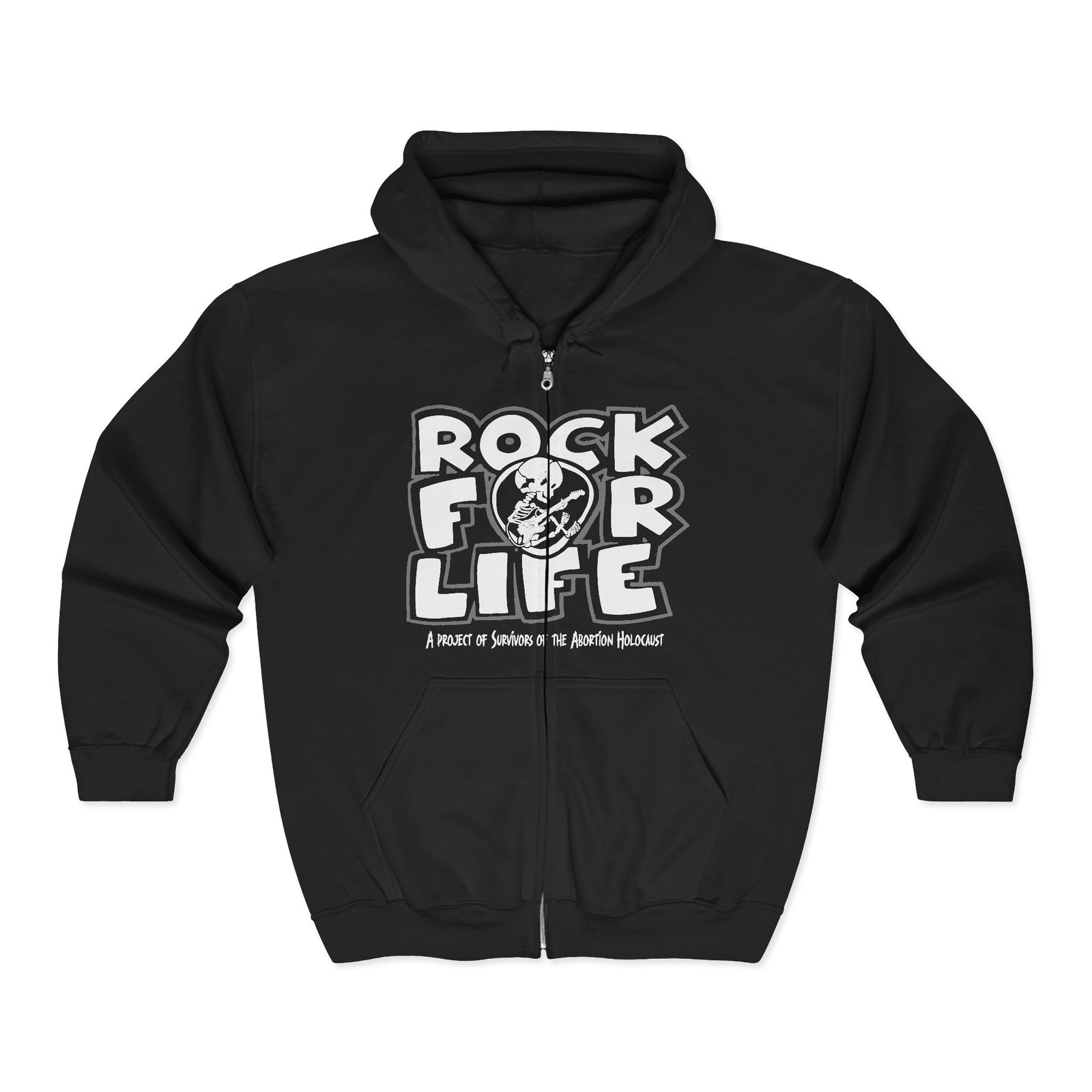 Rock For Life Logo - Survivors Full Zip Hooded Sweatshirt
