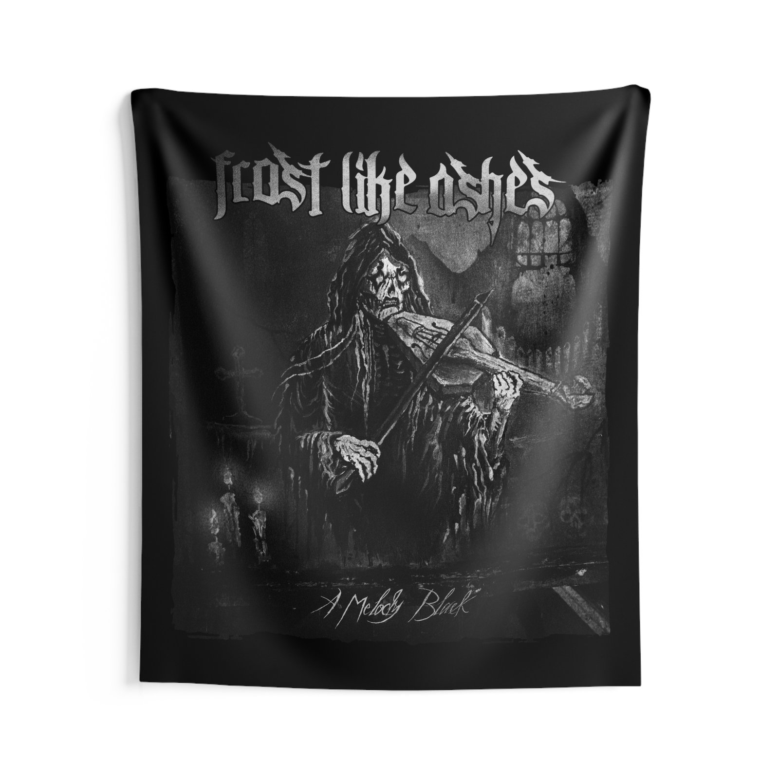 Frost Like Ashes - A Melody Black Violin Indoor Wall Tapestries