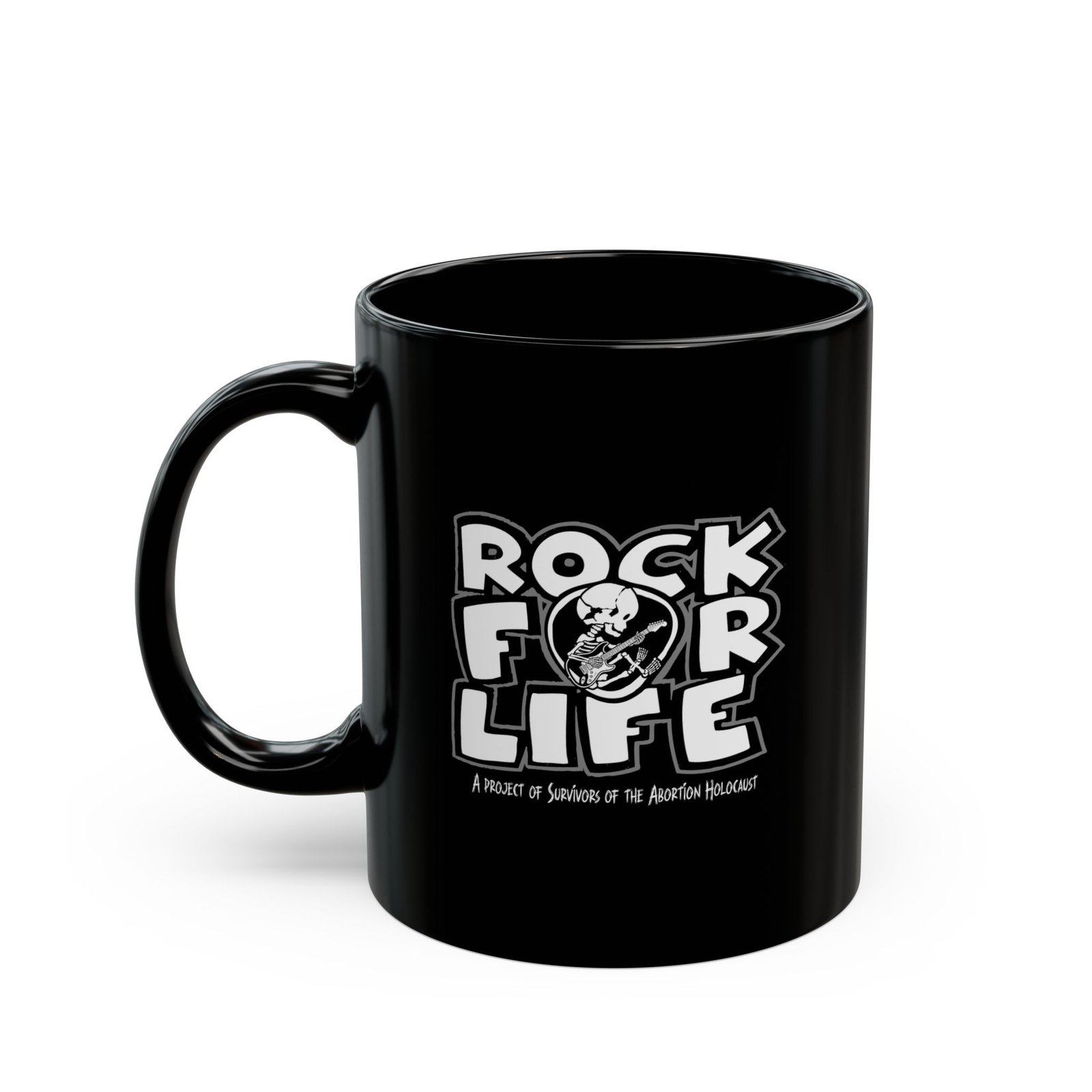 Rock For Life Logo - Survivors Black Mugs (11oz, 15oz)