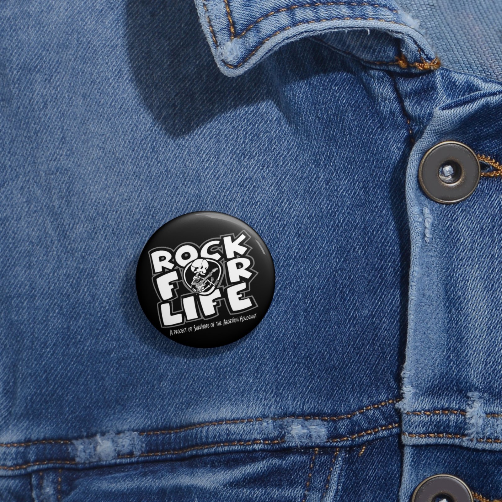 Rock For Life Logo - Survivors Pin Buttons - Image 2
