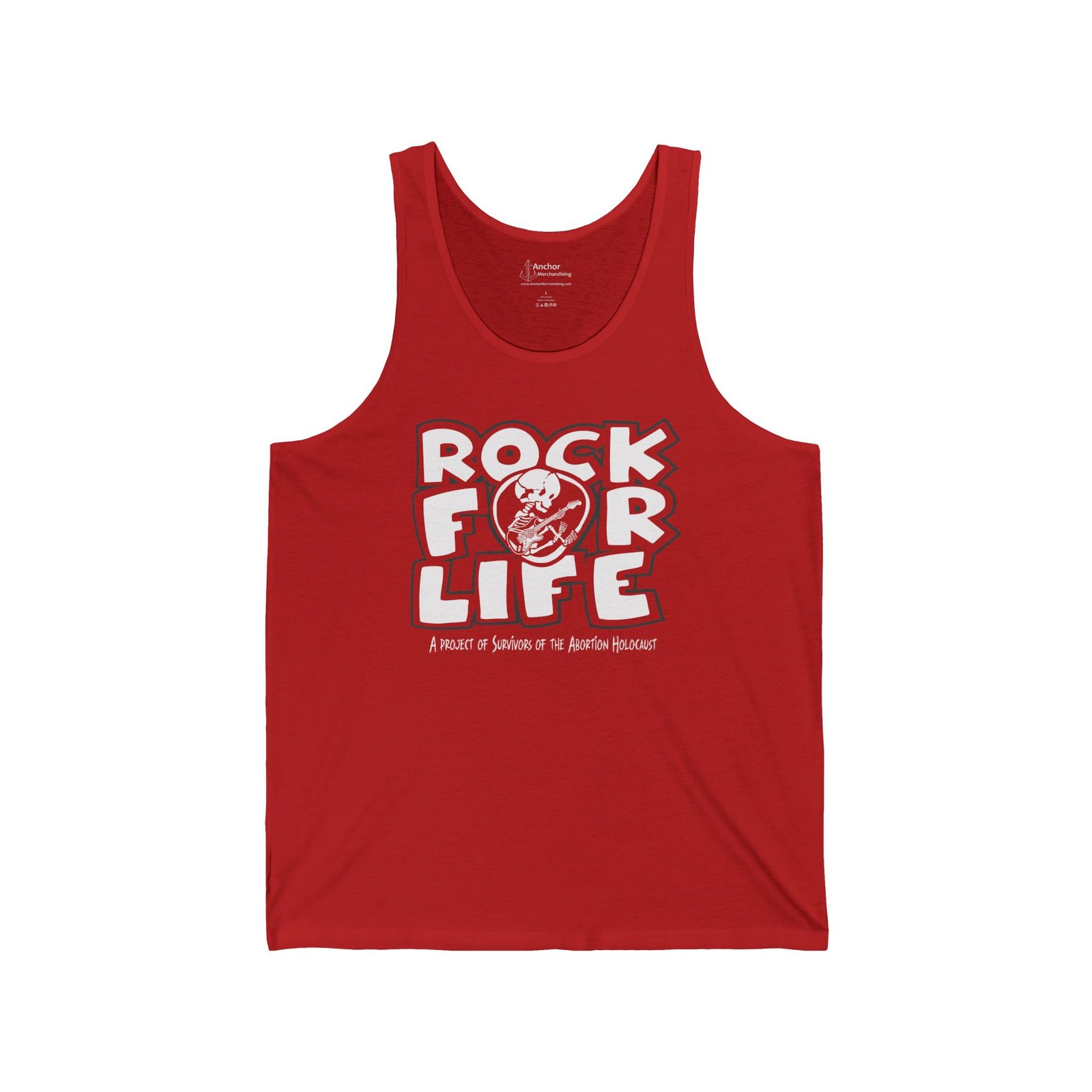Rock For Life Logo - Survivors Unisex Jersey Tank Top - Image 7