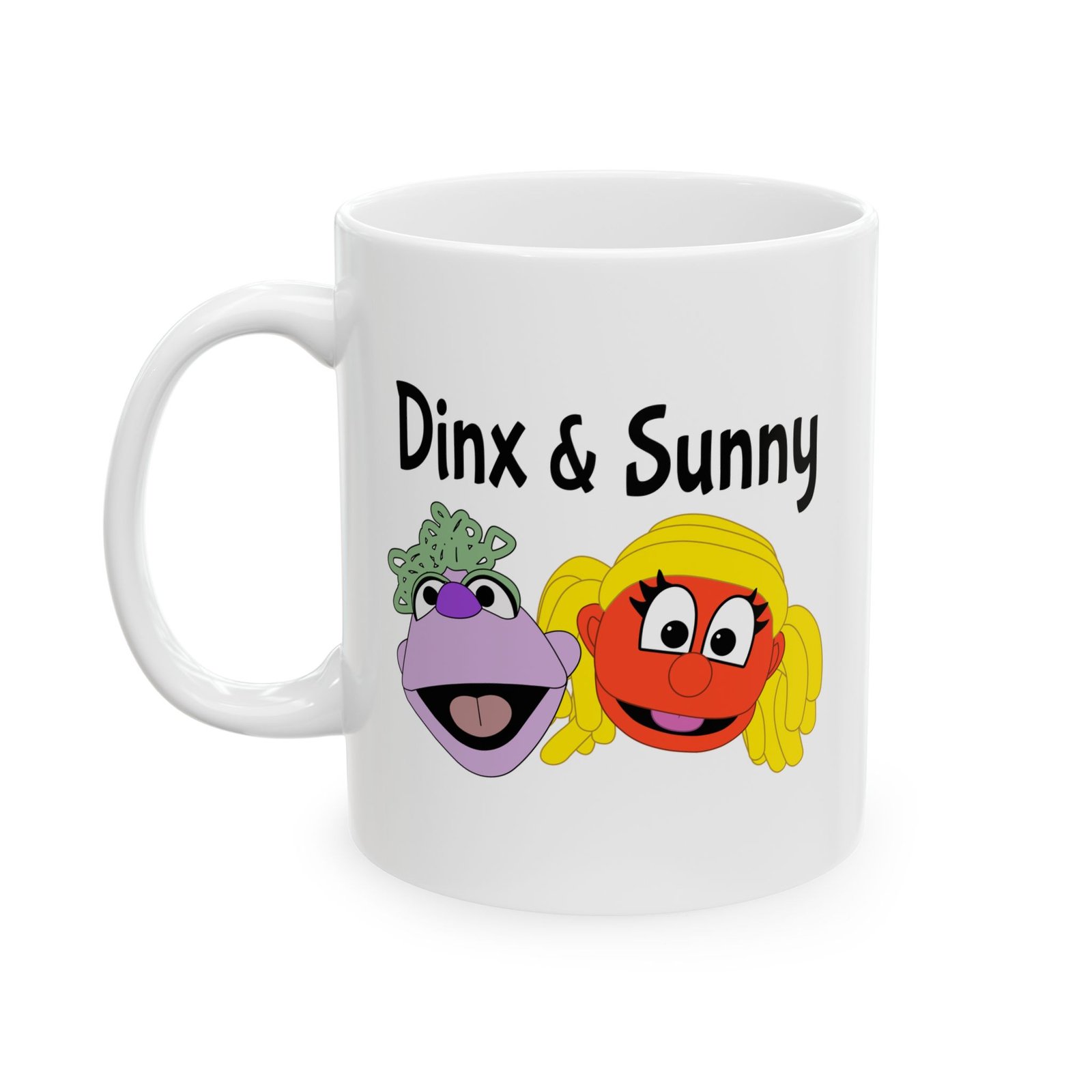 Dinx The Puppet - Dinx & Sunny Ceramic Mug, (11oz, 15oz)