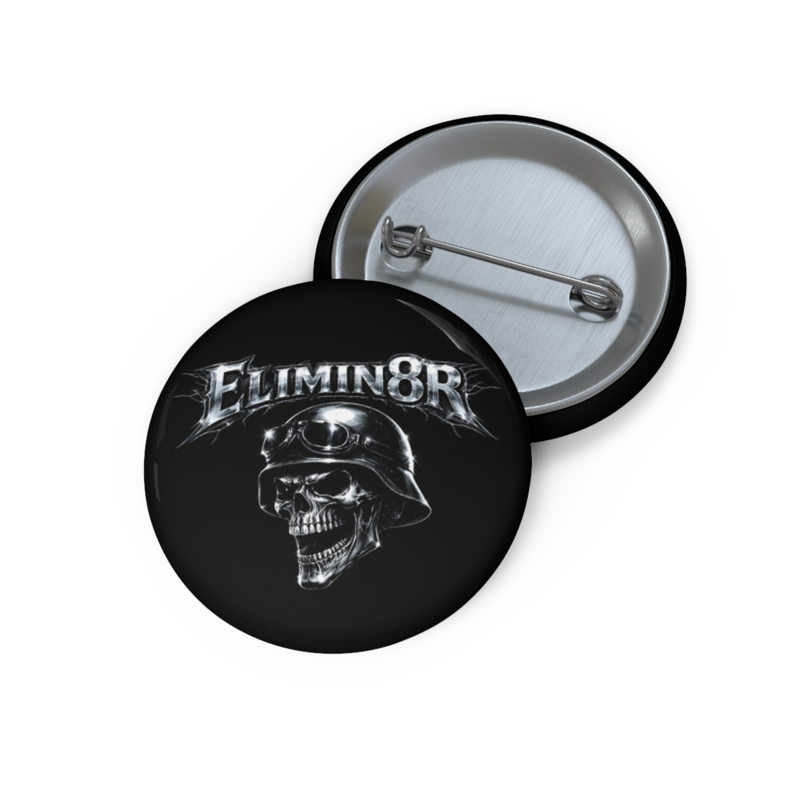 Elimin8r - Skull Pin Buttons