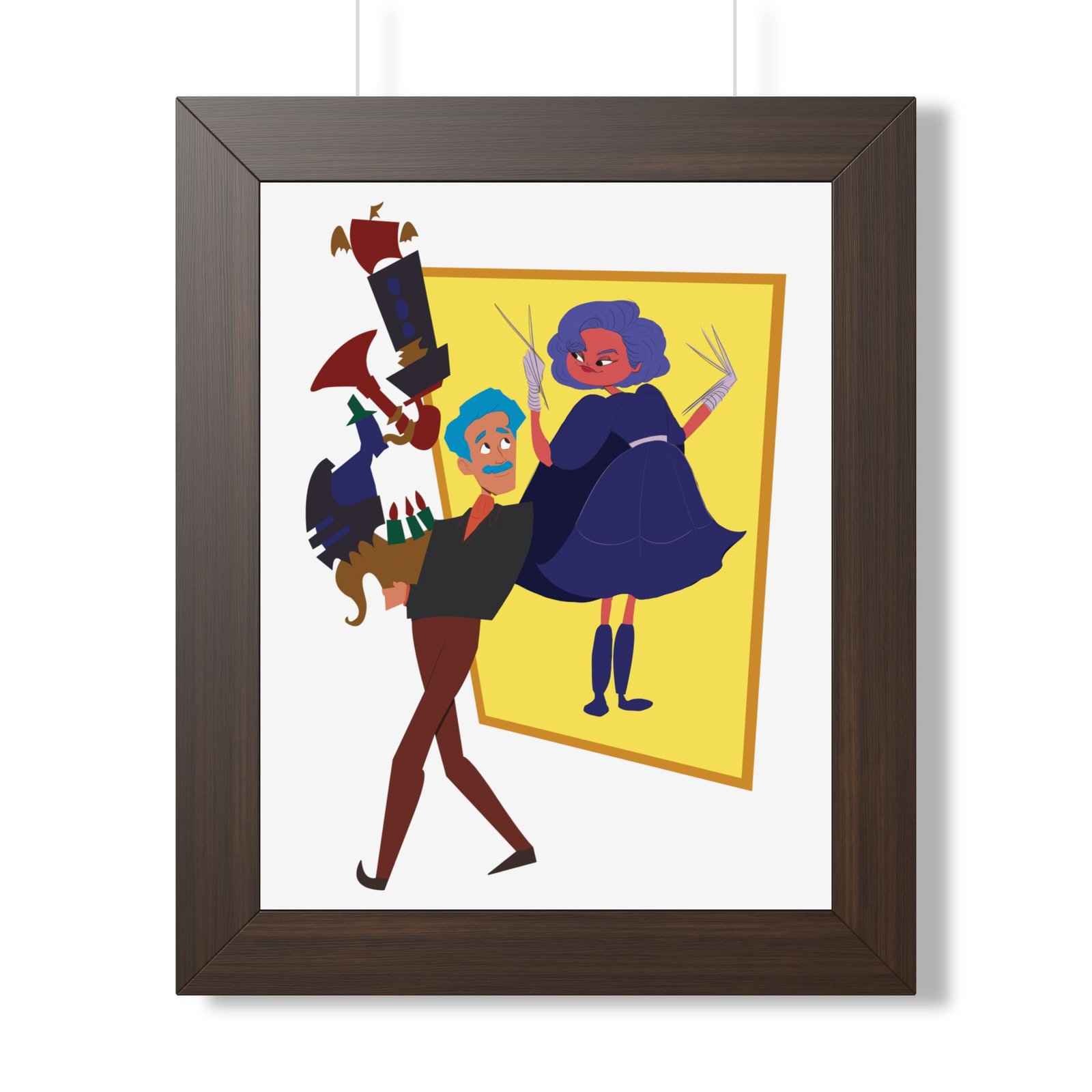Jenna De La Paz - Curio Vertical Framed Giclee Print