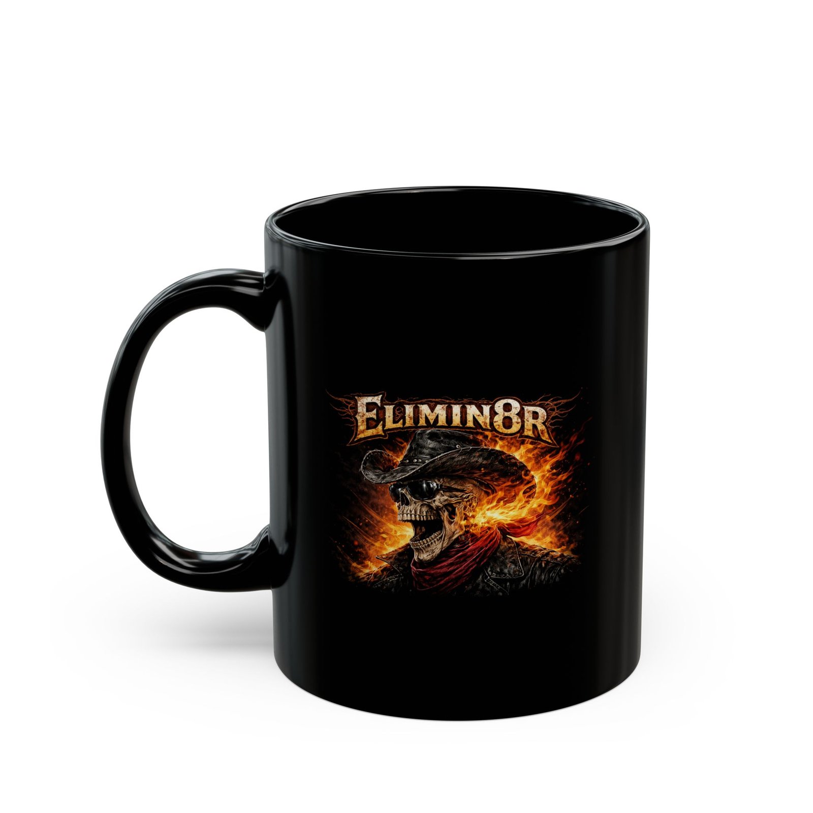 Elimin8r - Cowboy 11oz Black Mugs