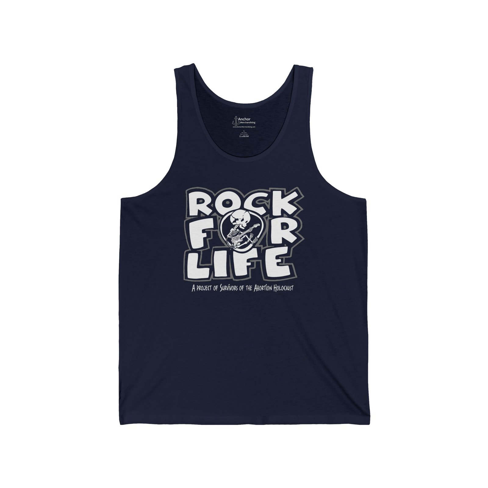 Rock For Life Logo - Survivors Unisex Jersey Tank Top - Image 4