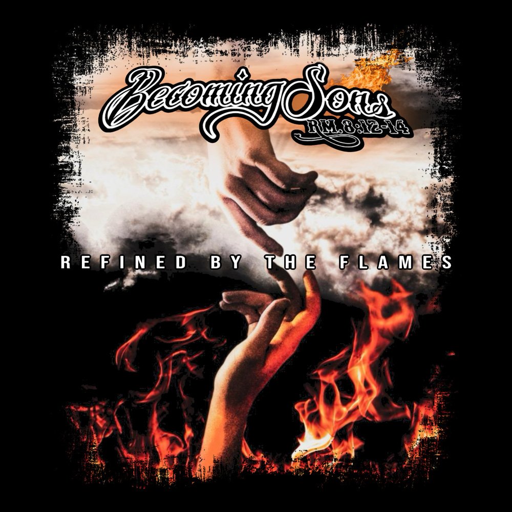 Becoming Sons - Refined By The Flames - Black Denim Printed Patches (2 sizes)