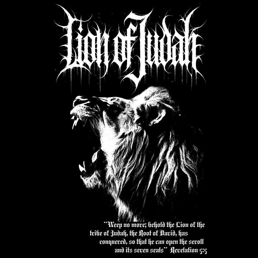 Deathcore2lifecore - Lion Of Judah - Black Denim Printed Patches (2 sizes)