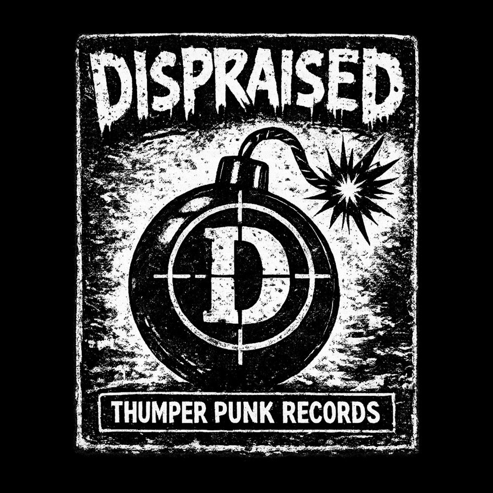 Dispraised - Thumper Punk Records - Black Denim Printed Patches (2 sizes)
