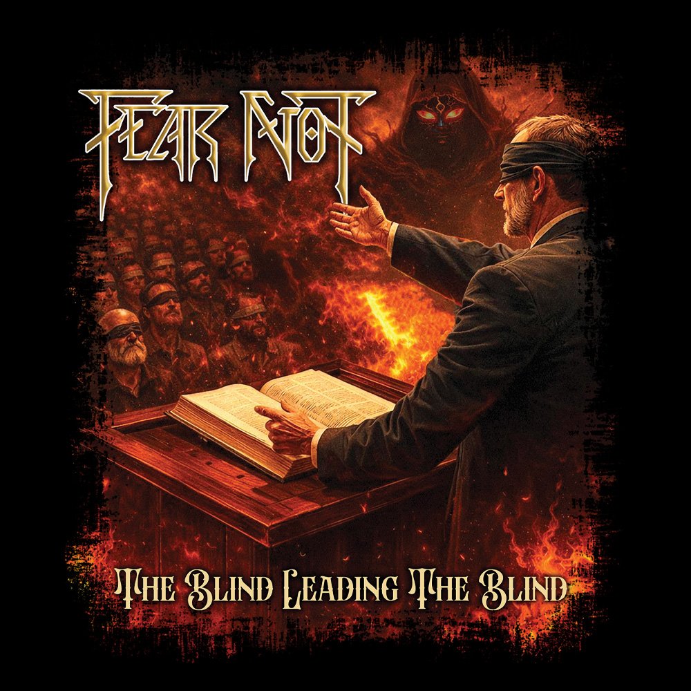 Fear Not - The Blind Leading The Blind - Black Denim Printed Patches (2 sizes)