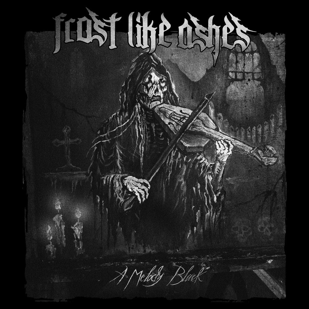 Frost Like Ashes - A Melody Black Violin - Black Denim Printed Patches (2 sizes)