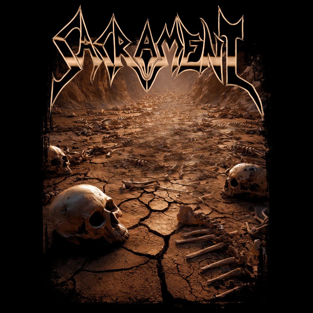 Sacrament - Valley Of Dry Bones - Black Denim Printed Patches (2 sizes)