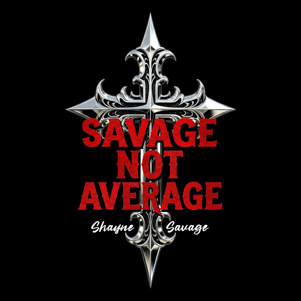 Shayne Savage - Not Average - Black Denim Printed Patches (2 sizes)