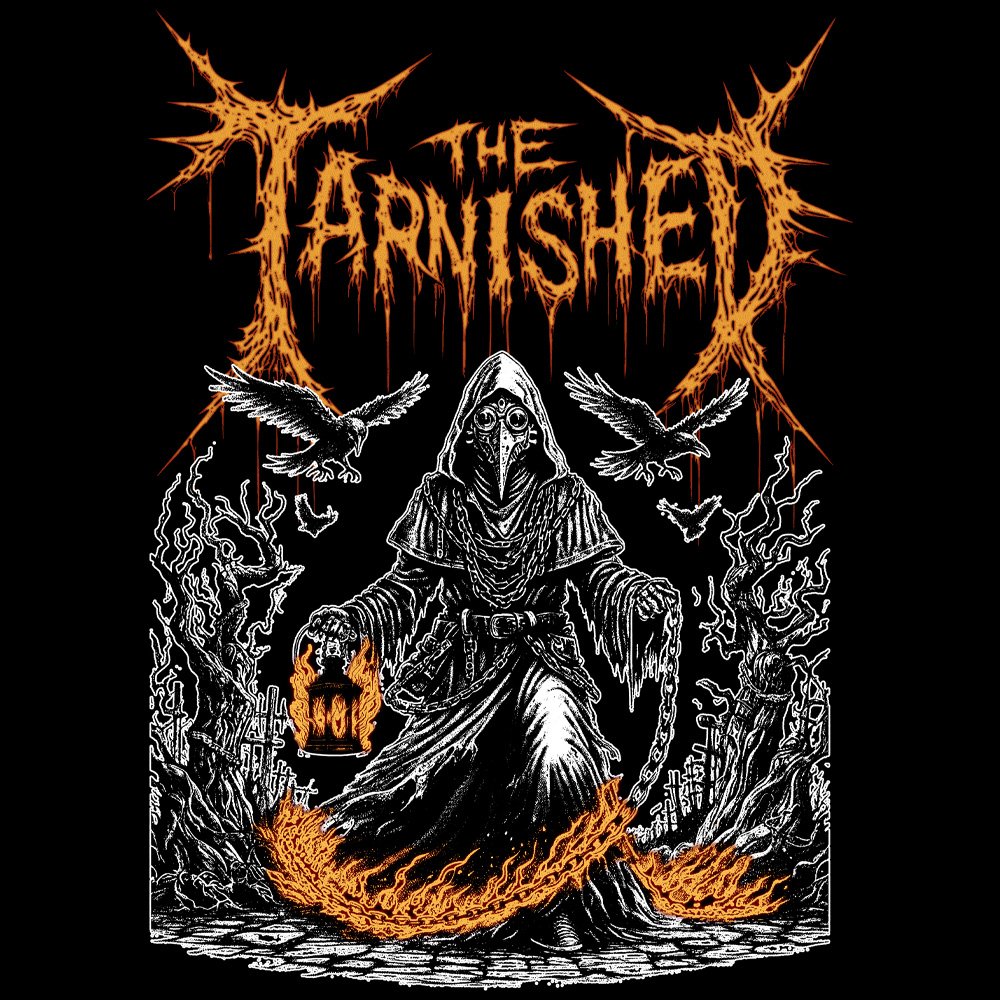 The Tarnished - Cursed - Black Denim Printed Patches (2 sizes)
