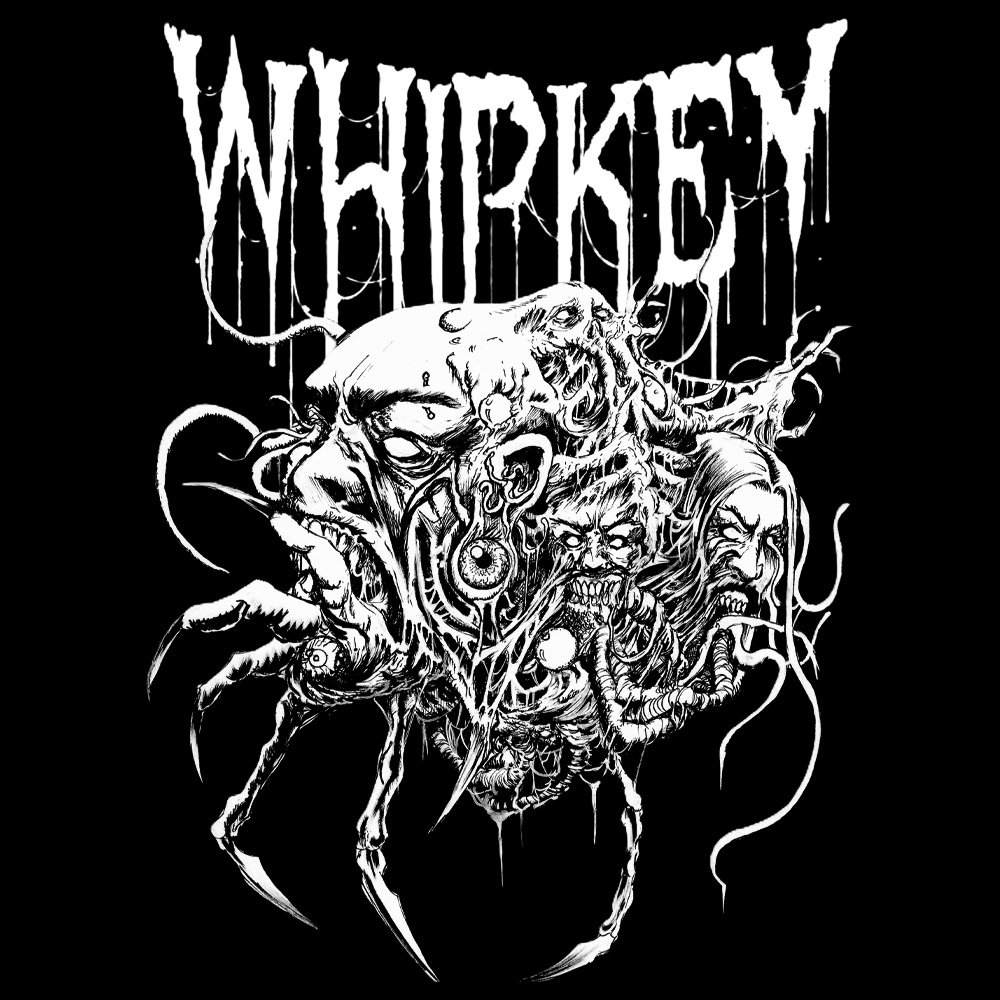 Whipkey - A New Kind Of Monster - Black Denim Printed Patches (2 sizes)