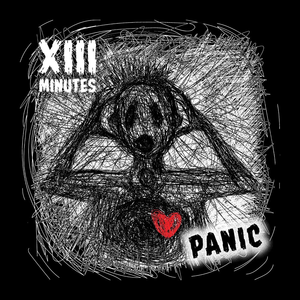 XIII Minutes - Panic - Black Denim Printed Patches (2 sizes)