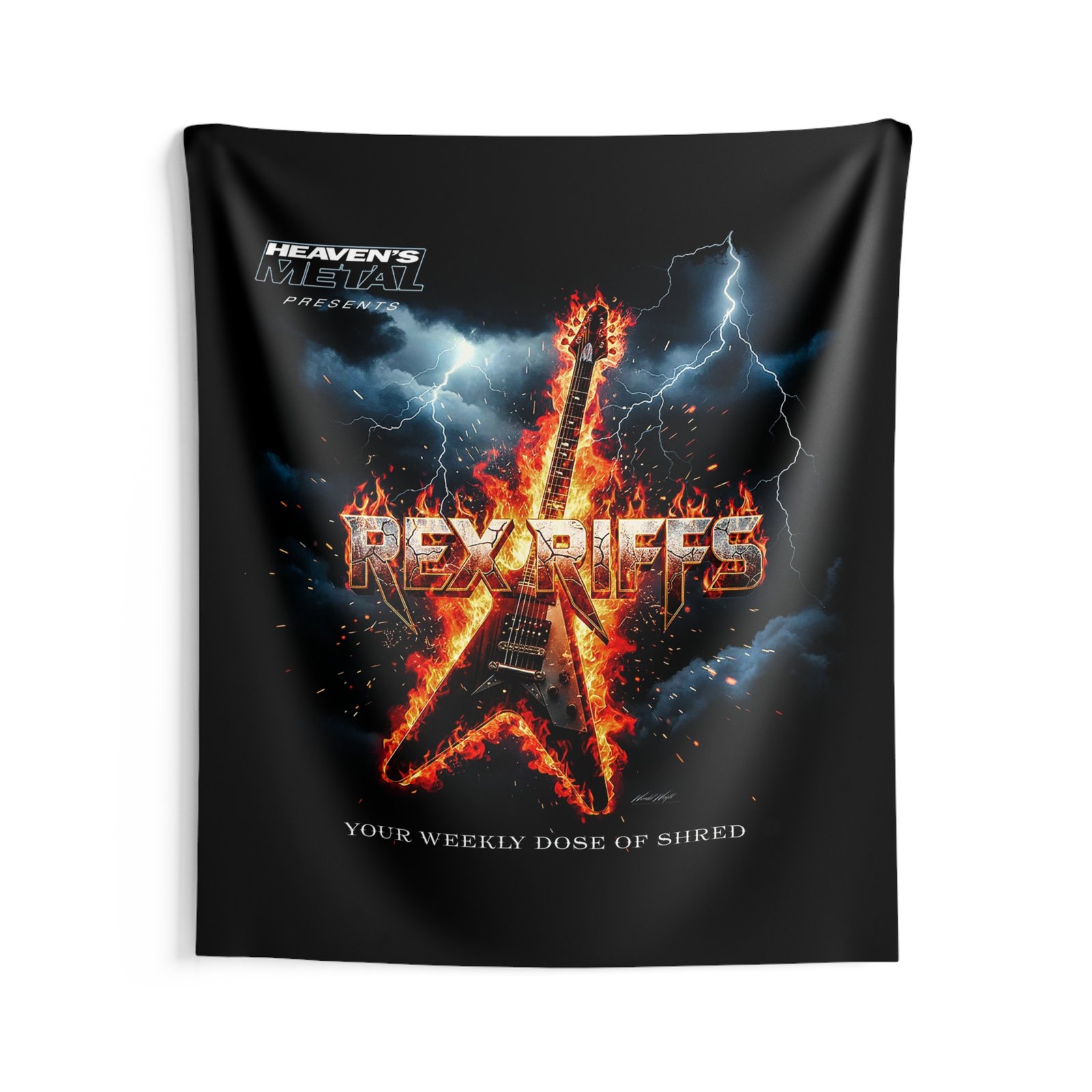 Heaven's Metal Presents Rex Riffs Indoor Wall Tapestries