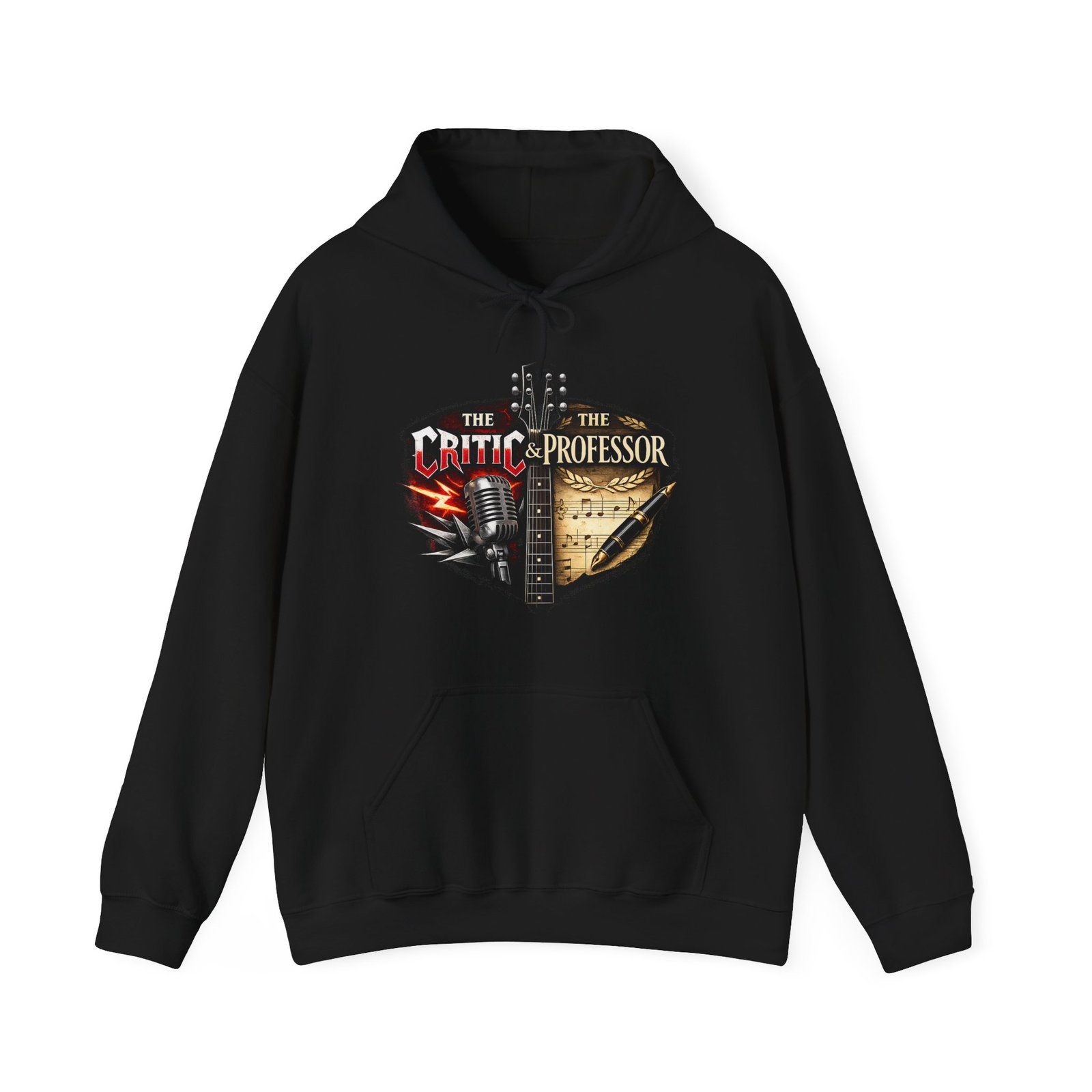Heaven's Metal Presents The Critic And The Professor Pullover Hooded Sweatshirt
