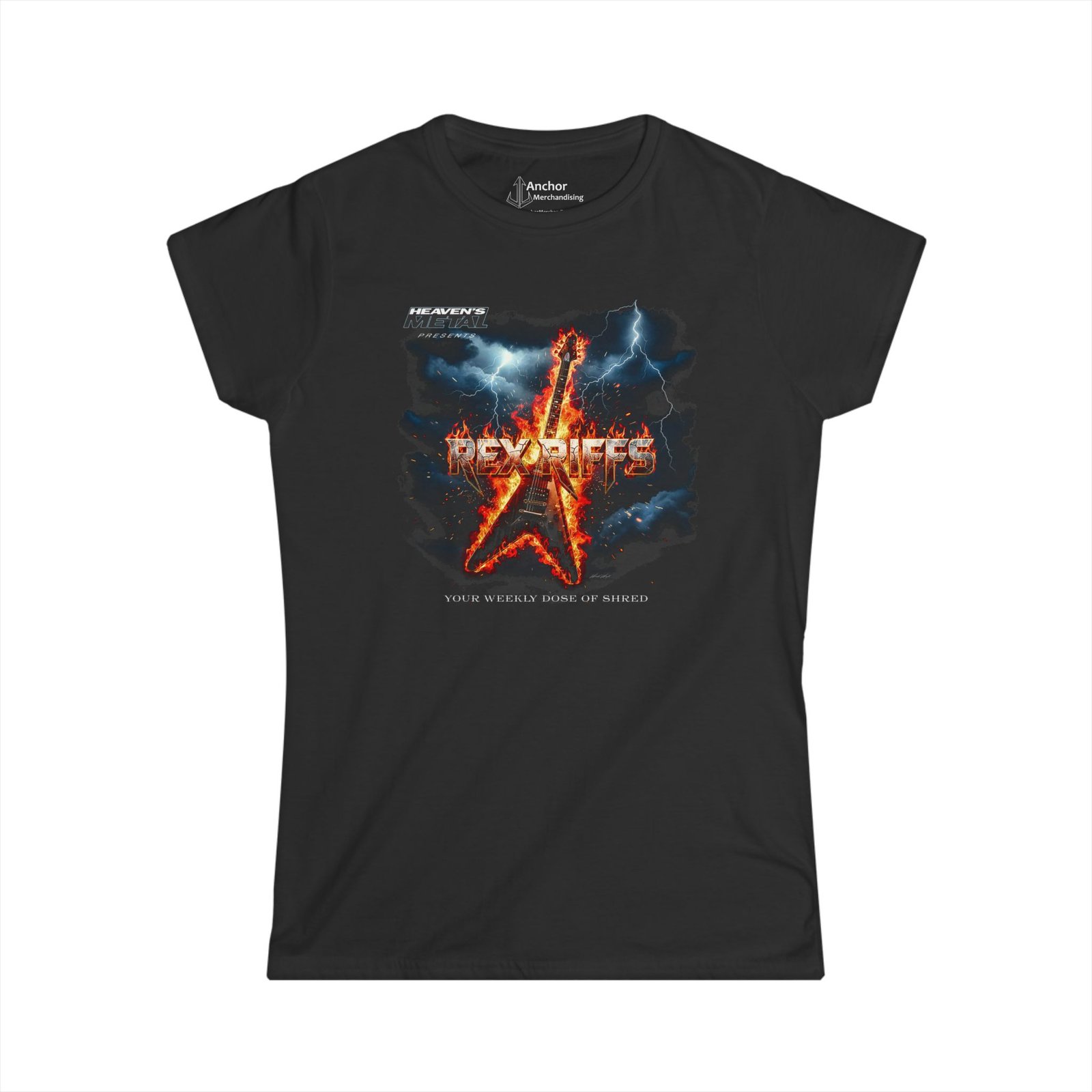 Heaven's Metal Presents Rex Riffs Women's Short Sleeve T-shirt