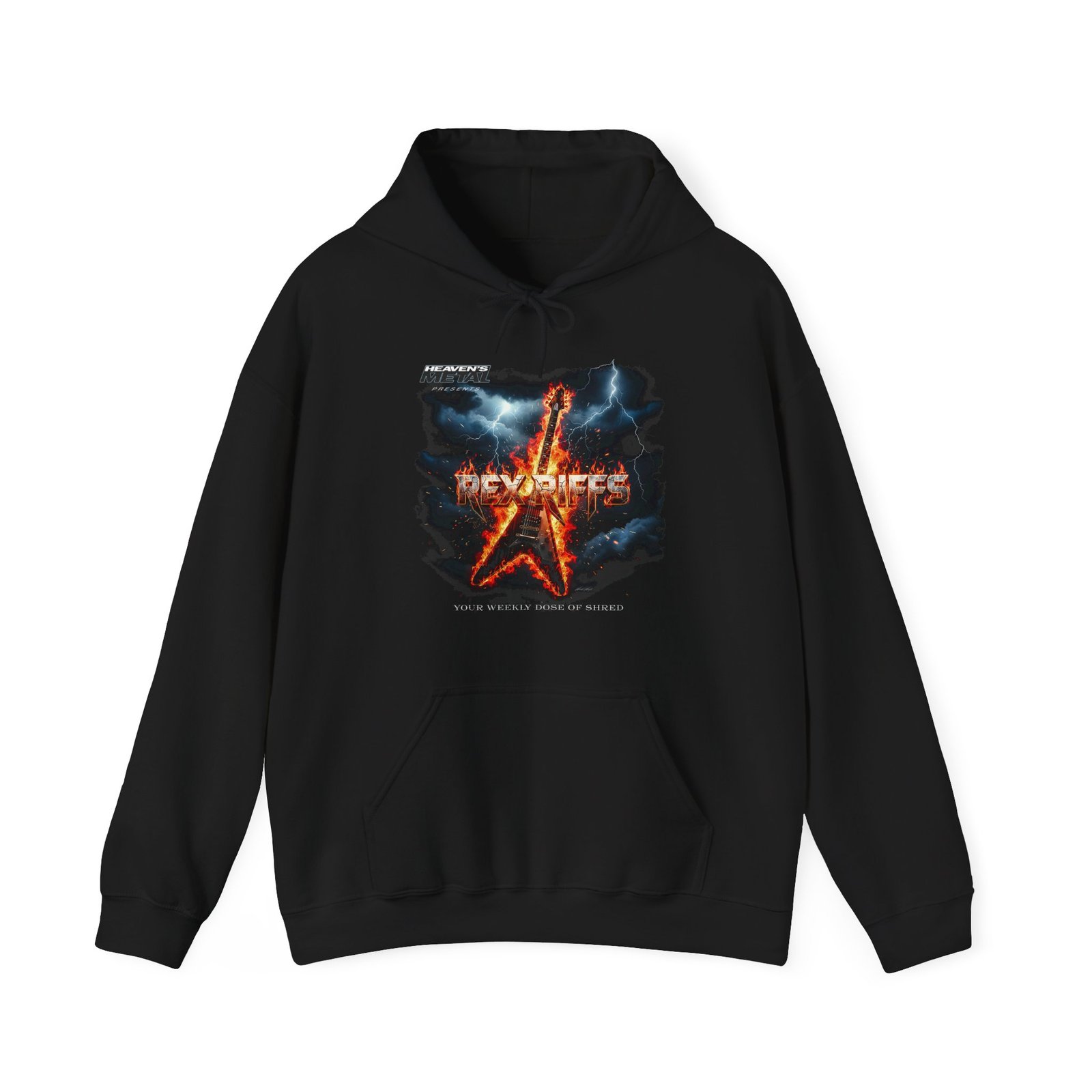 Heaven's Metal Presents Rex Riffs Pullover Hooded Sweatshirt