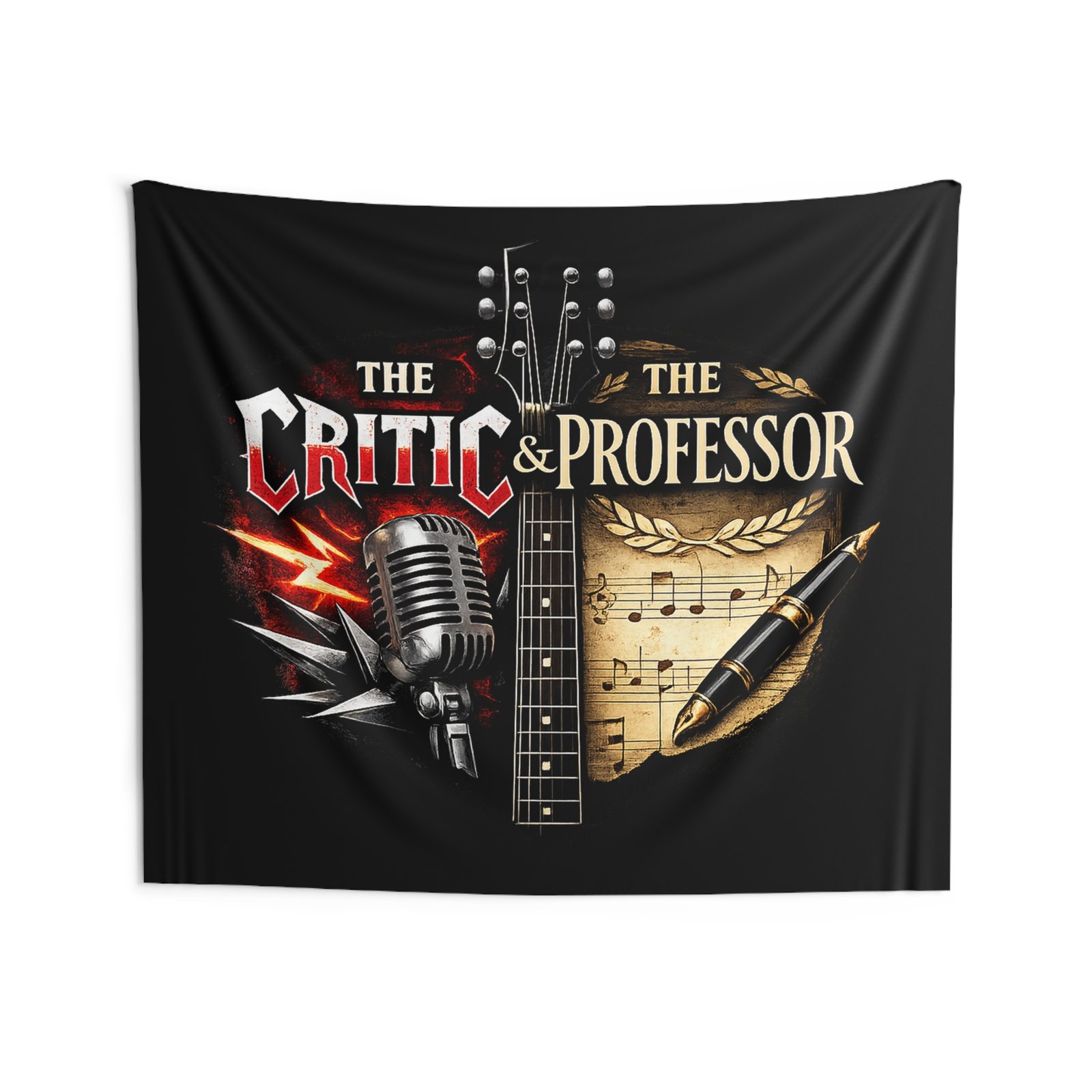 Heaven's Metal Presents The Critic And The Professor Indoor Wall Tapestries