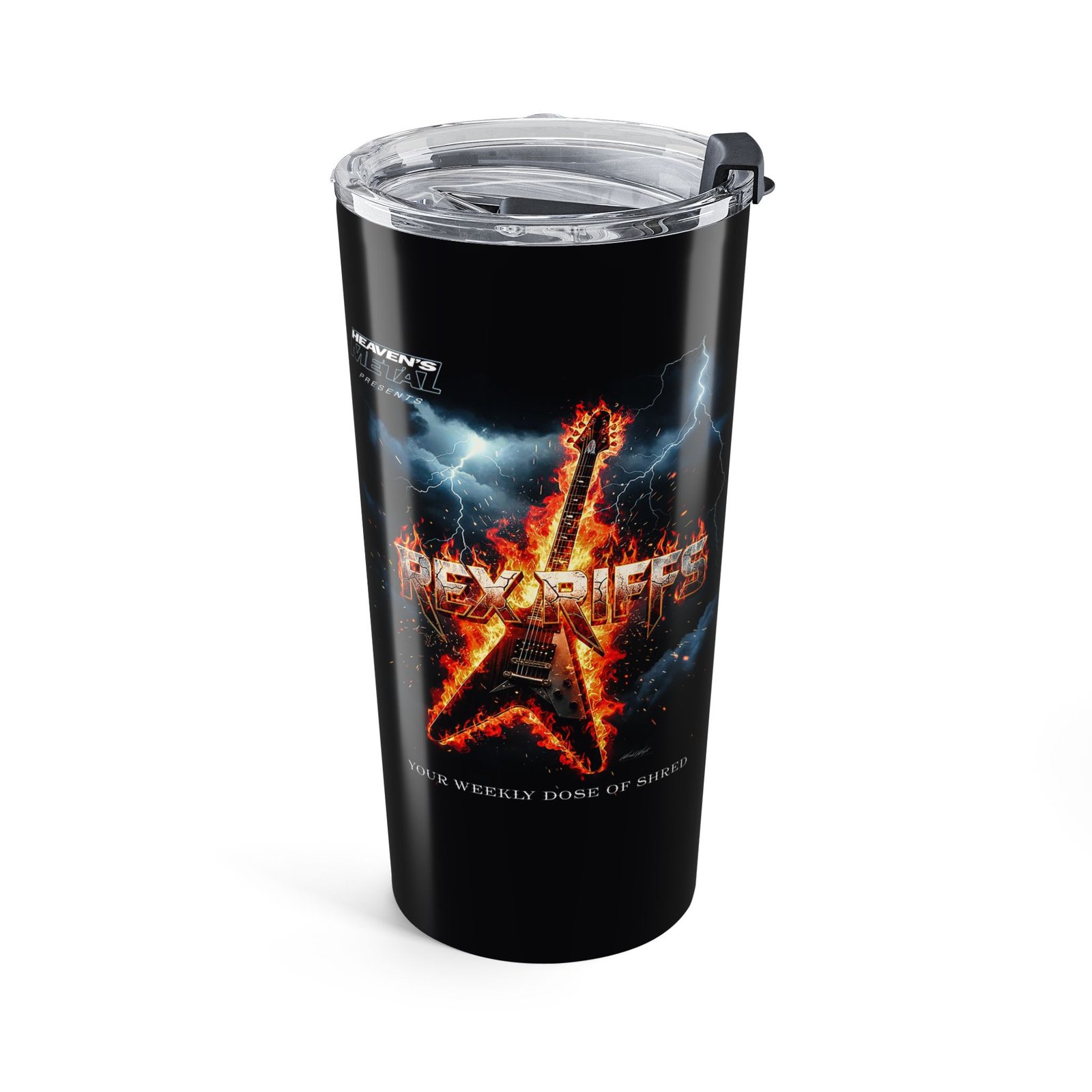 Heaven's Metal Presents Rex Riffs 20oz Stainless Steel Tumbler