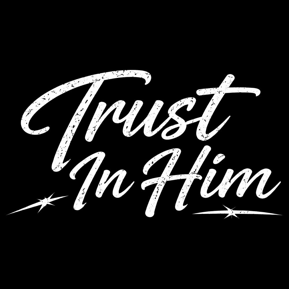 Peter118 - Trust In Him - Black Denim Printed Patches (2 sizes)