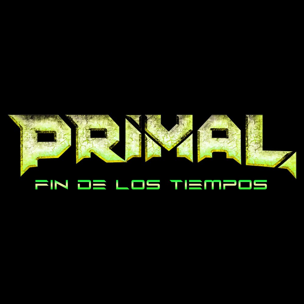 Primal - Fin De Los Tiempos Logo - Black Denim Printed Patches (2 sizes)