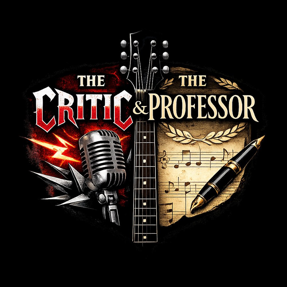 Heaven's Metal Presents The Critic And The Professor - Black Denim Printed Patches (2 sizes)