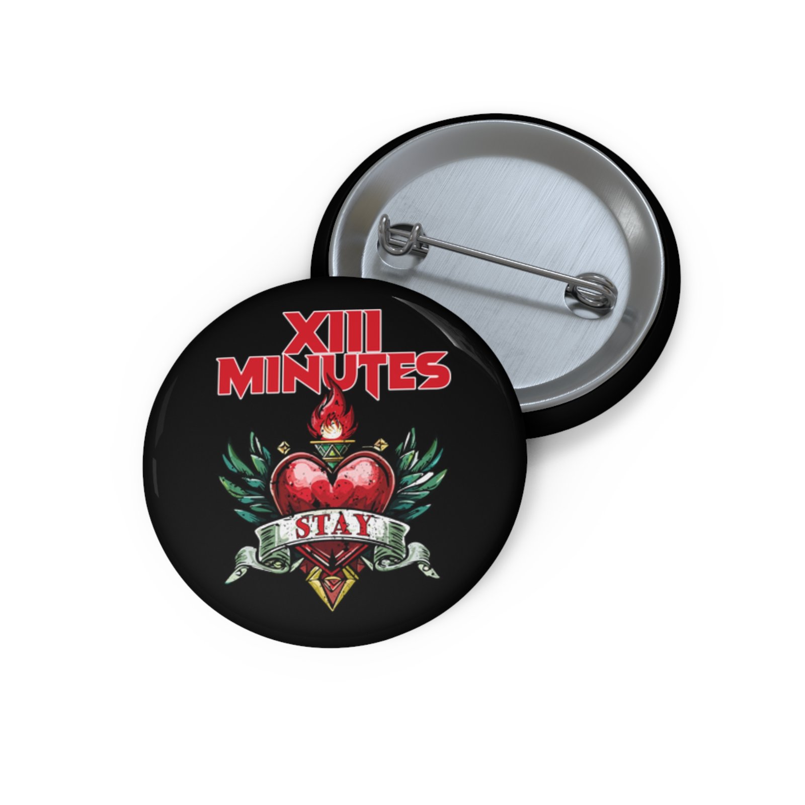 XIII Minutes - Stay Heart Pin Buttons